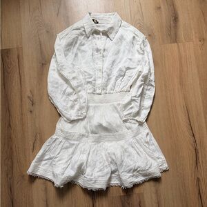 Maje White Button-Up Dress